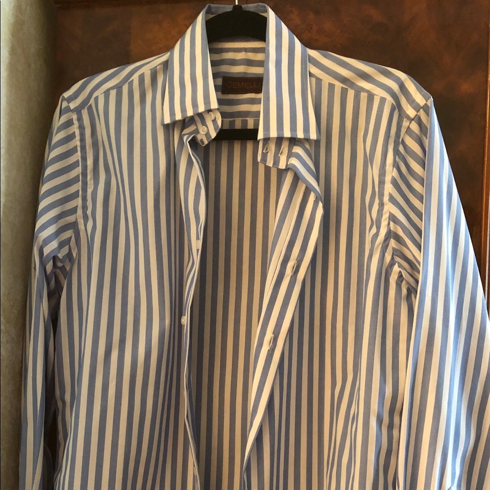 Gemelli men dress shirt with stripes